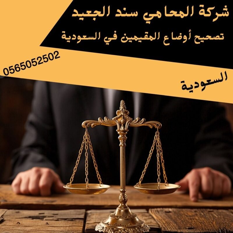 تصحيح أوضاع المقيمين في السعودية1 إضافة عنوان فرعي 33 شركة المحامي سند بن محمد الجعيد تصحيح أوضاع المقيمين في السعودية