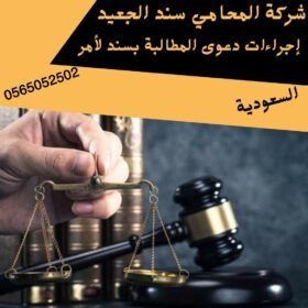 إجراءات دعوى المطالبة بسند لأمر